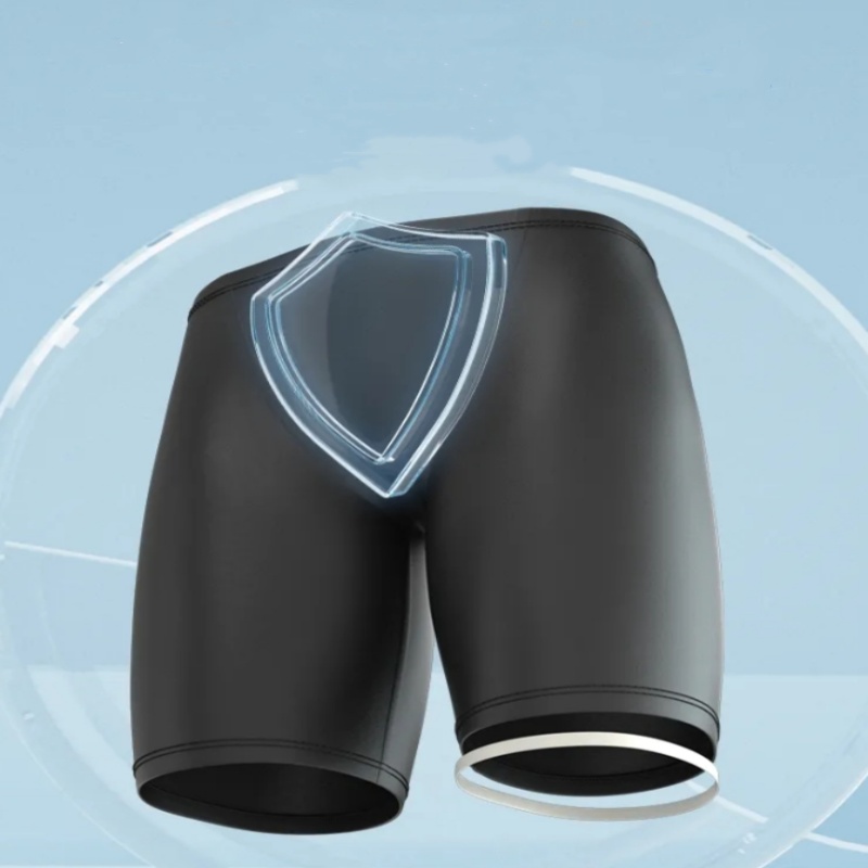 Men Boxers Shorts Silicone PU  - مراجعة Pouch Boxer Pouch وسعره