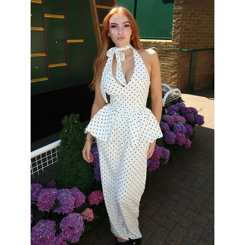 BKQU Halter Elegant Dot Print  - مراجعة Suspender Tank Top وسعره