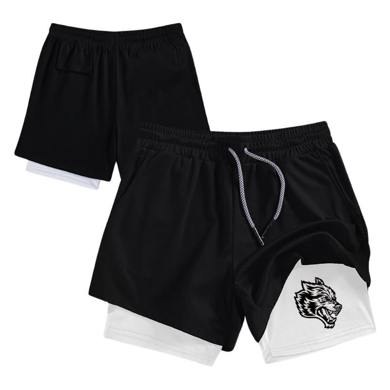 Streetwear Men's Double Layer  - مراجعة Compression Shorts Athletes وسعره