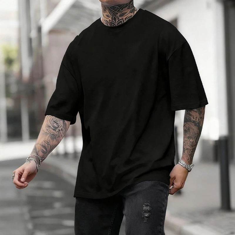 Black 450g Heavyweight Cotton  - مراجعة Undershirt Crew Neck وسعره