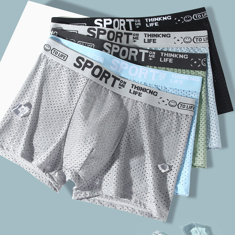 5PCS Men's Ice Silk Mesh Boxer - مراجعة Mesh Sport Boxer وسعره