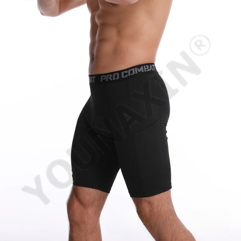 Mens Gym Shorts with Pockets W - مراجعة Compression Shorts Athletes وسعره