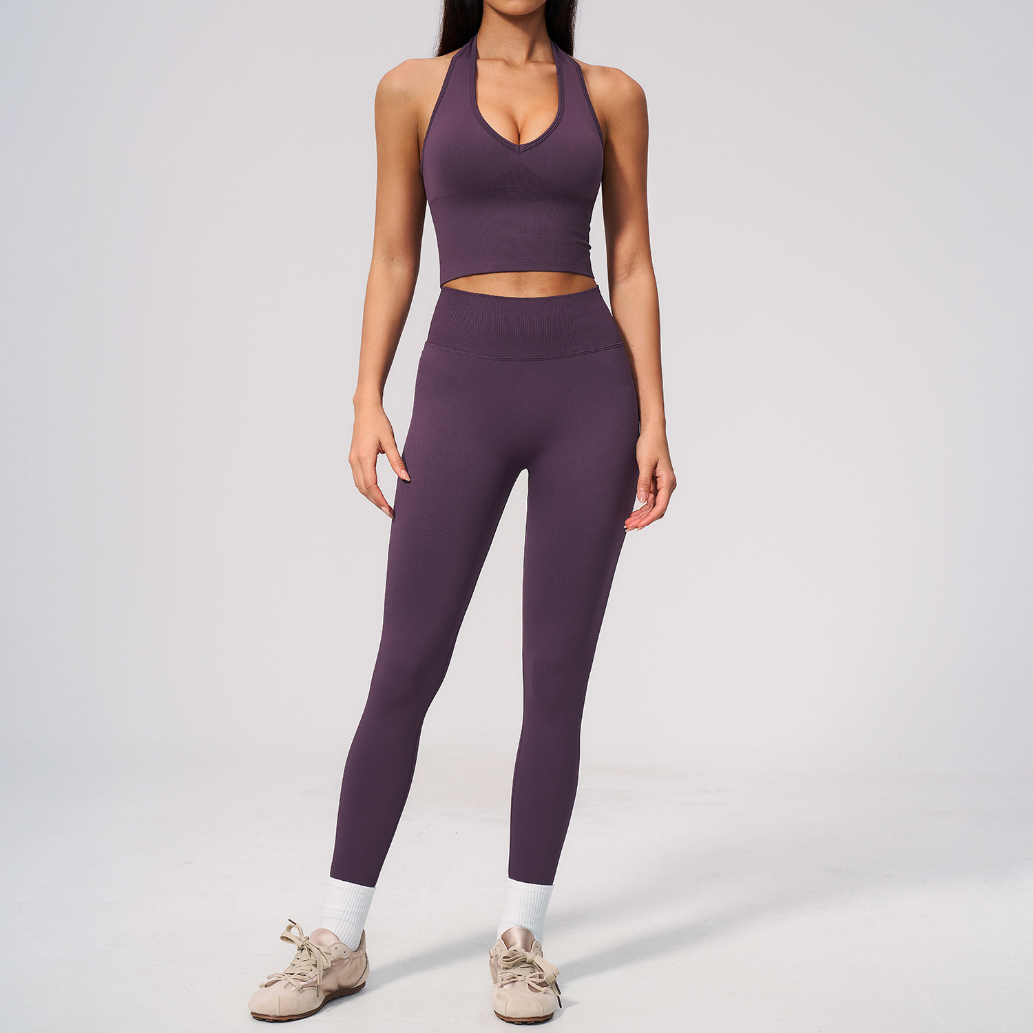 Seamless Yoga Suit 2PCS Women  - مراجعة Compression Shorts Athletes وسعره