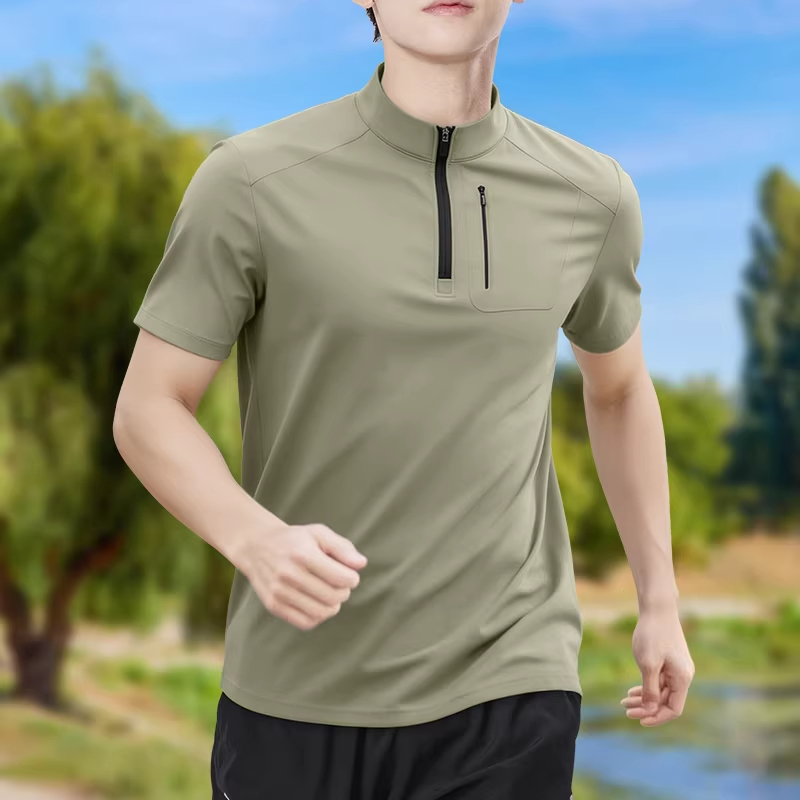 Men's Half-Zip High-Stretch Qu - مراجعة T Shirt Tight Fit وسعره