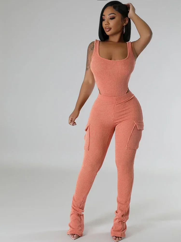 Knitted Ribbed Two Piece Set f - مراجعة Tank Top Ribbed وسعره