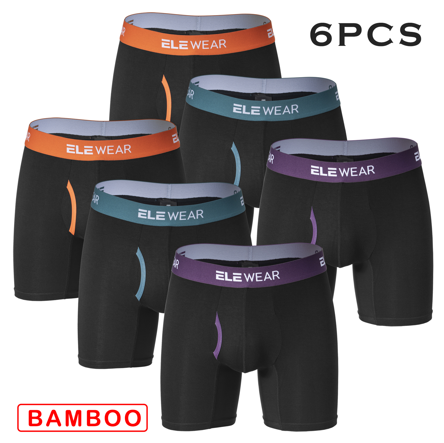 6 pcs Bamboo Men Underwear Wit - مراجعة Boxer Shorts Modal وسعره