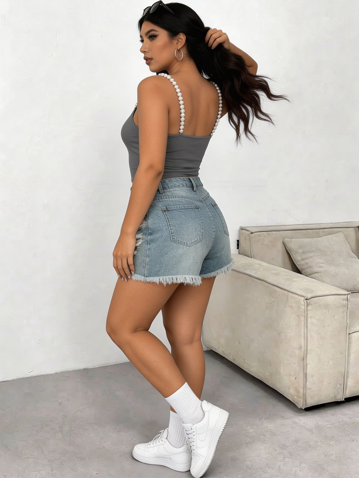 Plus Size Square Neck Pearl St - مراجعة Tank Top Ribbed وسعره