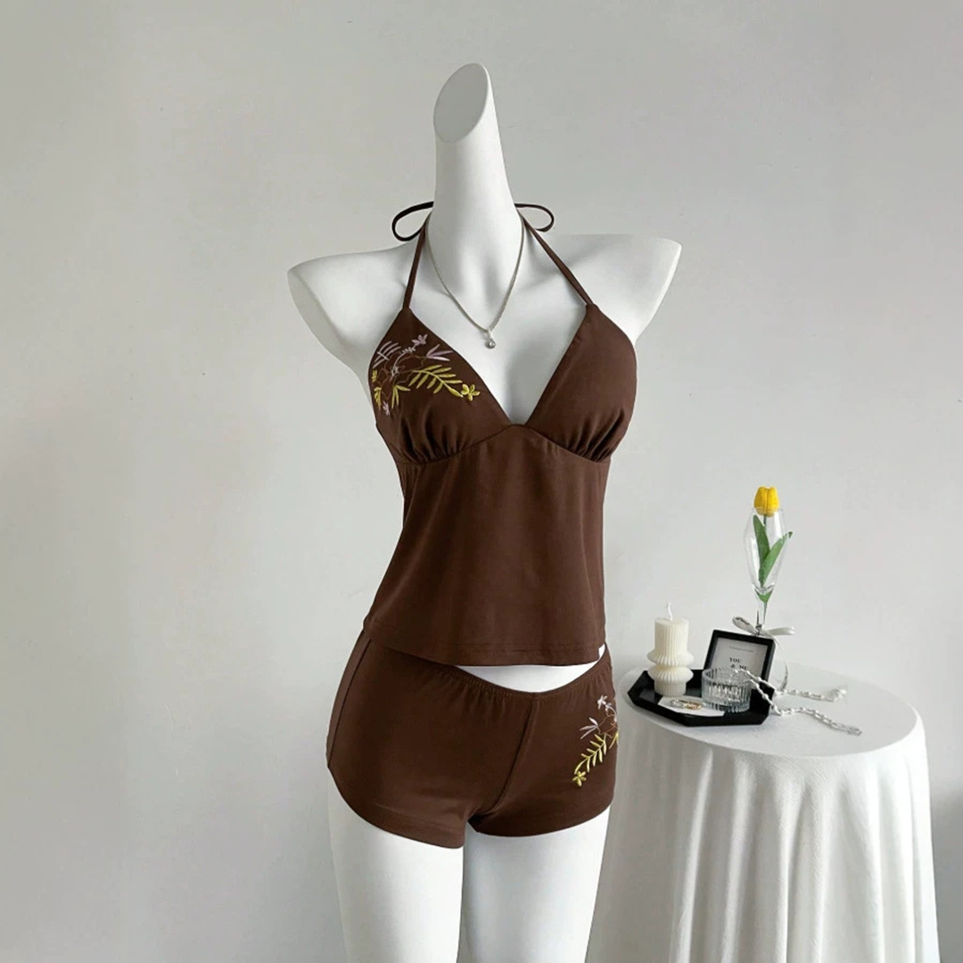 New Women's Summer Brown Tank  - مراجعة Suspender Tank Top وسعره