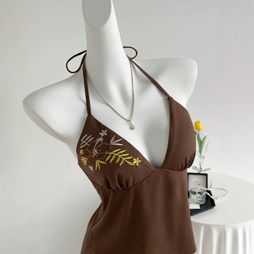 New Women's Summer Brown Tank  - مراجعة Suspender Tank Top وسعره